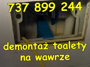 demontaż toalety na wawrze
