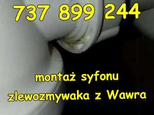 montaż syfonu zlewozmywaka z Wawra